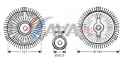AVA QUALITY COOLING Kupplung, Kühlerlüfter msc412 für Mercedes
