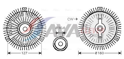 AVA QUALITY COOLING Kupplung, Kühlerlüfter msc488 für Mercedes DAEWOO