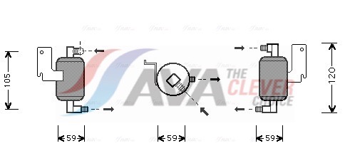 AVA QUALITY COOLING Trockner, Klimaanlage cnd186 für Citroën Peugeot