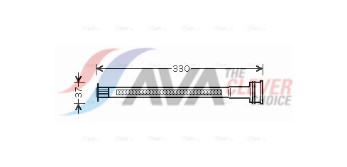 AVA QUALITY COOLING Trockner, Klimaanlage cnd225 für Vaughall Peugeot