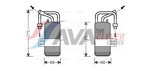 AVA QUALITY COOLING Trockner, Klimaanlage fdd386 für Ford
