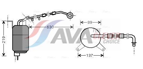 AVA QUALITY COOLING Trockner, Klimaanlage fdd111 für JAGUAR Ford