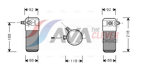 AVA QUALITY COOLING Trockner, Klimaanlage aid153 für Audi