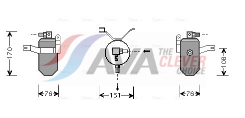 AVA QUALITY COOLING Trockner, Klimaanlage cnd184 für Peugeot