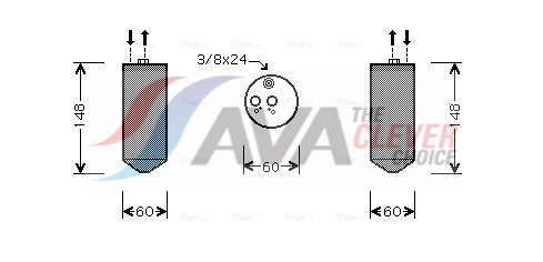 AVA QUALITY COOLING Trockner, Klimaanlage sud090 für Subaru