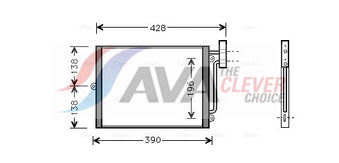 AVA QUALITY COOLING Kondensator, Klimaanlage pra5038 für Porsche
