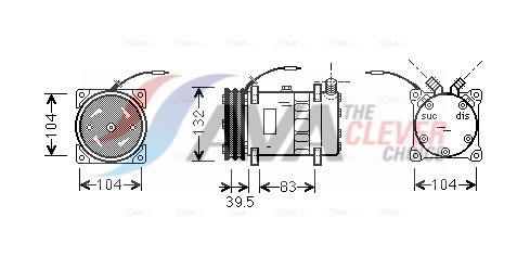 AVA QUALITY COOLING Kompressor, Klimaanlage uvak035