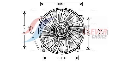 AVA QUALITY COOLING Lüfter, Motorkühlung pe7535 für Peugeot