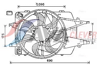 AVA QUALITY COOLING Lüfter, Motorkühlung fd7577 für Ford