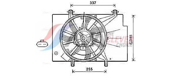 AVA QUALITY COOLING Lüfter, Motorkühlung fd7559 für Ford