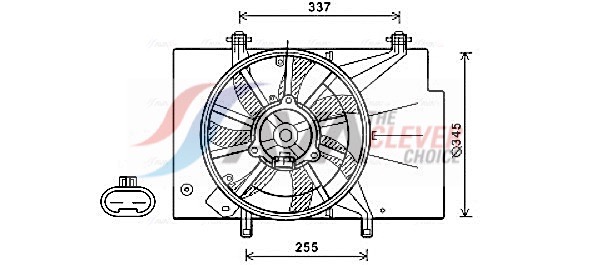 AVA QUALITY COOLING Lüfter, Motorkühlung fd7582 für Ford