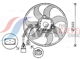AVA QUALITY COOLING Lüfter, Motorkühlung vn7534 für VW Skoda