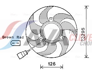 AVA QUALITY COOLING Lüfter, Motorkühlung vn7536 für Skoda VW