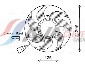 AVA QUALITY COOLING Lüfter, Motorkühlung vn7535 für VW SEAT
