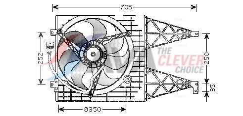 AVA QUALITY COOLING Lüfter, Motorkühlung vn7507 für VW