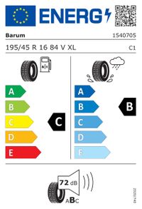 BARUM Sommerreifen "195/45R16 84V - Bravuris 5HM", Art.-Nr. 15407050000