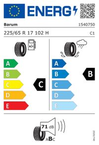 BARUM Sommerreifen "225/65R17 102H - Bravuris 5HM", Art.-Nr. 15407500000