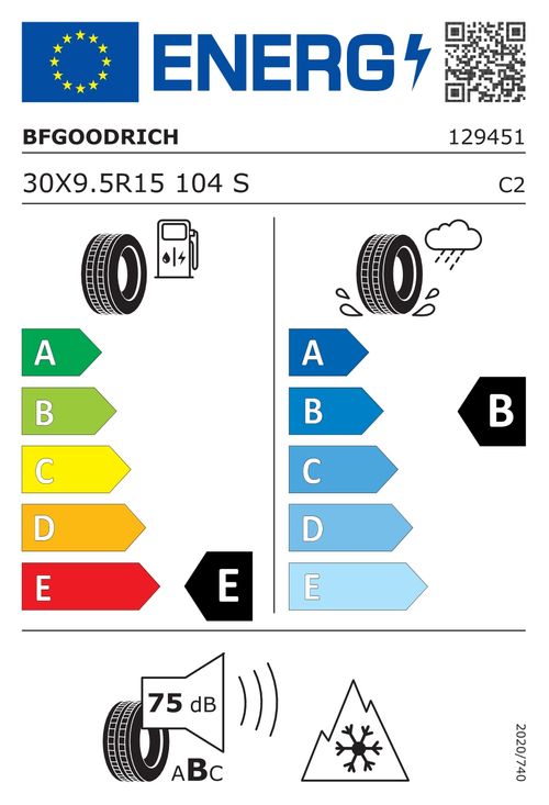 BF GOODRICH 30x9.50/R15 104S - All-Terrain T/A KO2