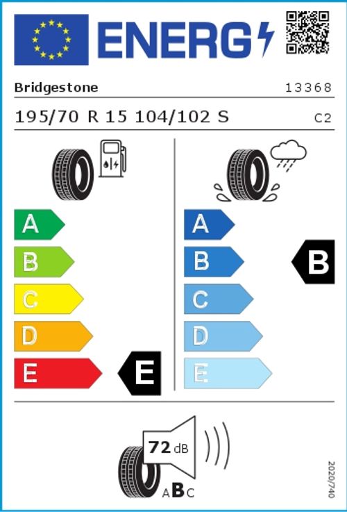 BRIDGESTONE 195/70R15 104/102S - Duravis R660