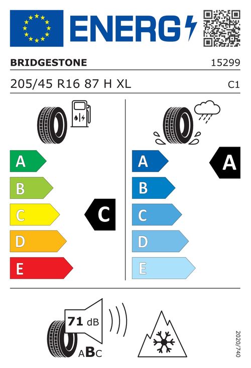 BRIDGESTONE 205/45R16 87H - Blizzak LM 005