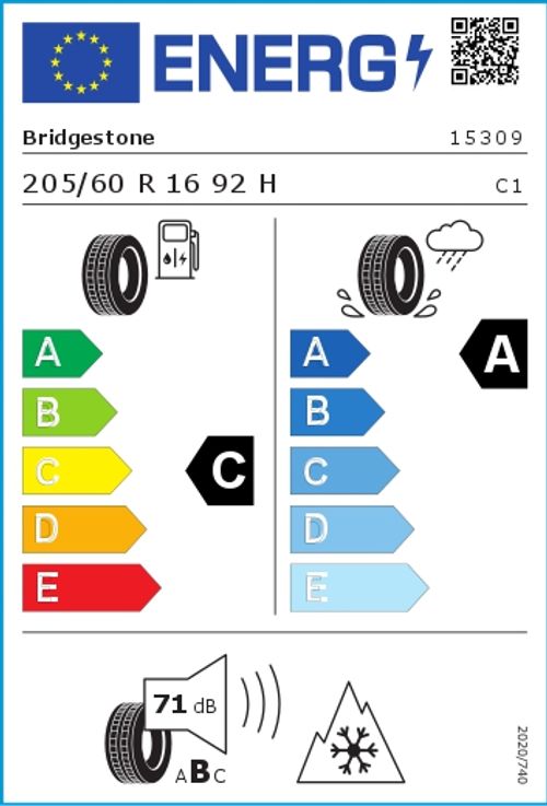 BRIDGESTONE 205/60R16 92H - Blizzak LM 005