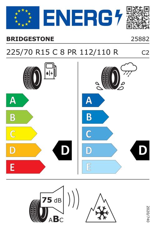 BRIDGESTONE 225/70R15 112/110R - Blizzak W995 Multicell