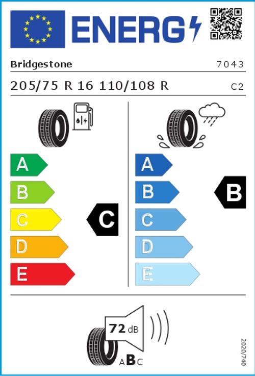 BRIDGESTONE 205/75R16 110/108R - Duravis R660