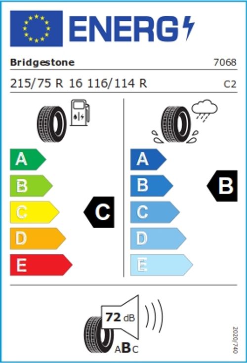 BRIDGESTONE 215/75R16 116/114R - Duravis R660