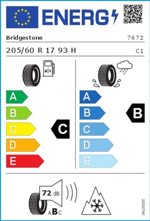 BRIDGESTONE 205/60R17 93H - Blizzak LM 001