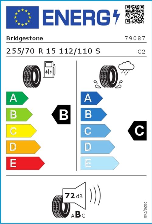 BRIDGESTONE 255/70R15 112/110S - Dueler 840