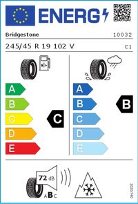 Bridgestone Winterreifen "245/45R19 102V - Blizzak LM 001 RFT", Art.-Nr. 10032