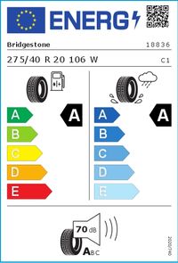 Bridgestone Sommerreifen "275/40R20 106W - Alenza 001 RFT", Art.-Nr. 18836