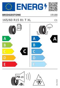 Bridgestone Winterreifen "165/60R15 81T - Blizzak LM 005", Art.-Nr. 19188