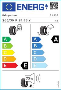 Bridgestone Sommerreifen "265/30R19 93Y - Potenza Sport", Art.-Nr. 21532