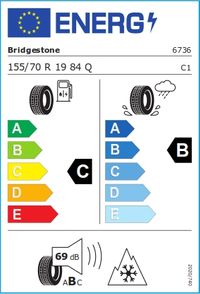 Bridgestone Winterreifen "155/70R19 84Q - Blizzak LM-500", Art.-Nr. 6736