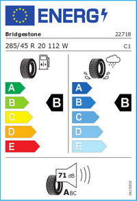 Bridgestone Sommerreifen "[Bridgestone] 285/45R20 112W - Turanza T005AD", Art.-Nr. 22718