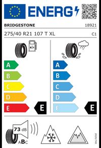 Bridgestone Winterreifen "275/40 R21 107T XL EVc, Nordic compound - Blizzak DM V3", Art.-Nr. 18921