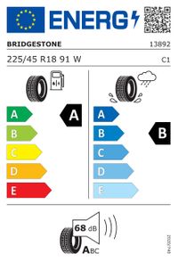 Bridgestone Sommerreifen "225/45R18 91W - Turanza T005", Art.-Nr. 13892