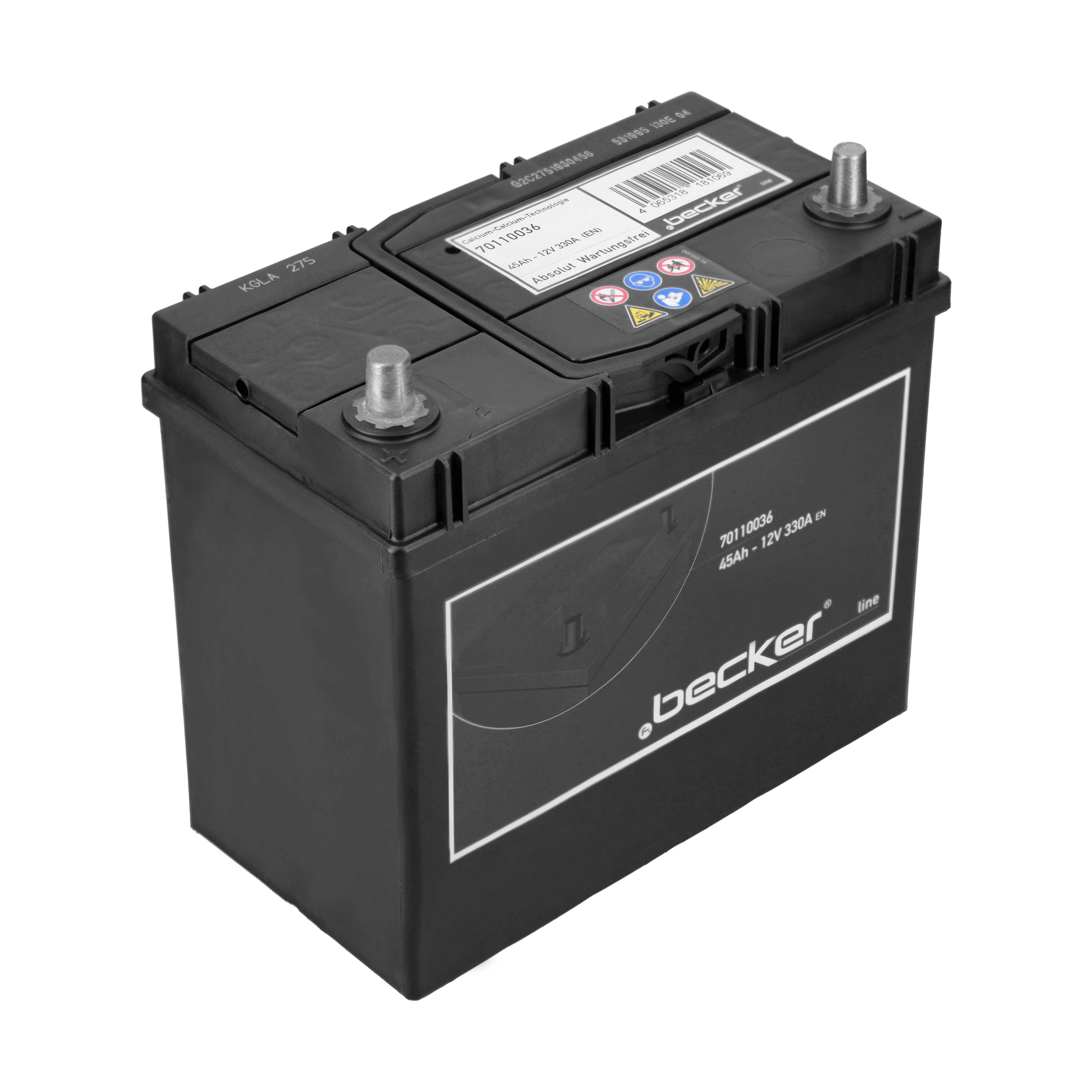 F.BECKER Starterbatterie 70110036 12V 68Ah 330A für TOYOTA Suzuki HONDA NISSAN Subaru Fiat / LANCIA