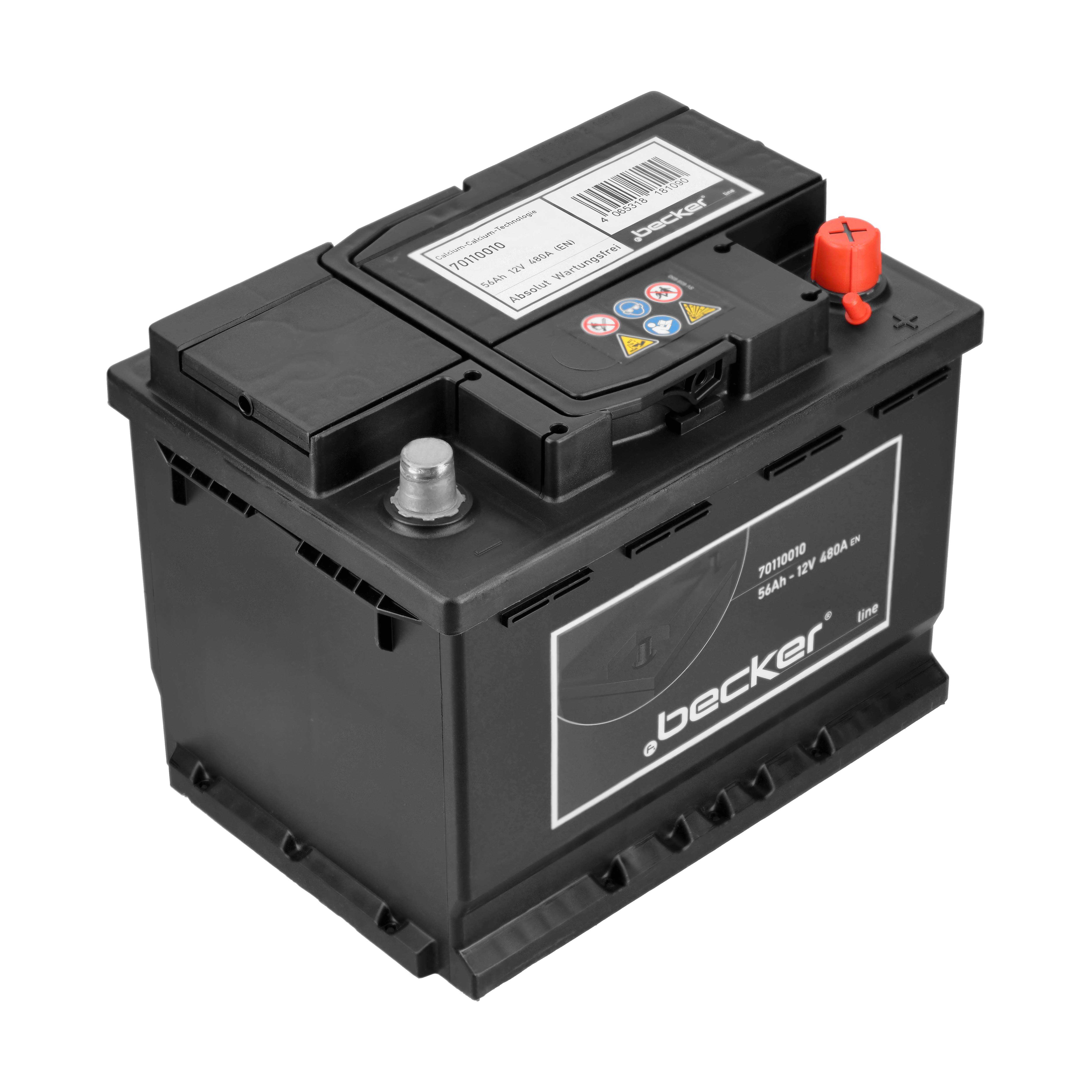 F.BECKER Starterbatterie 70110010 12V 68Ah 480A für Ford Iveco Fiat DAEWOO Citroën VW Peugeot Mercedes MITSUBISHI TOYOTA / LANCIA