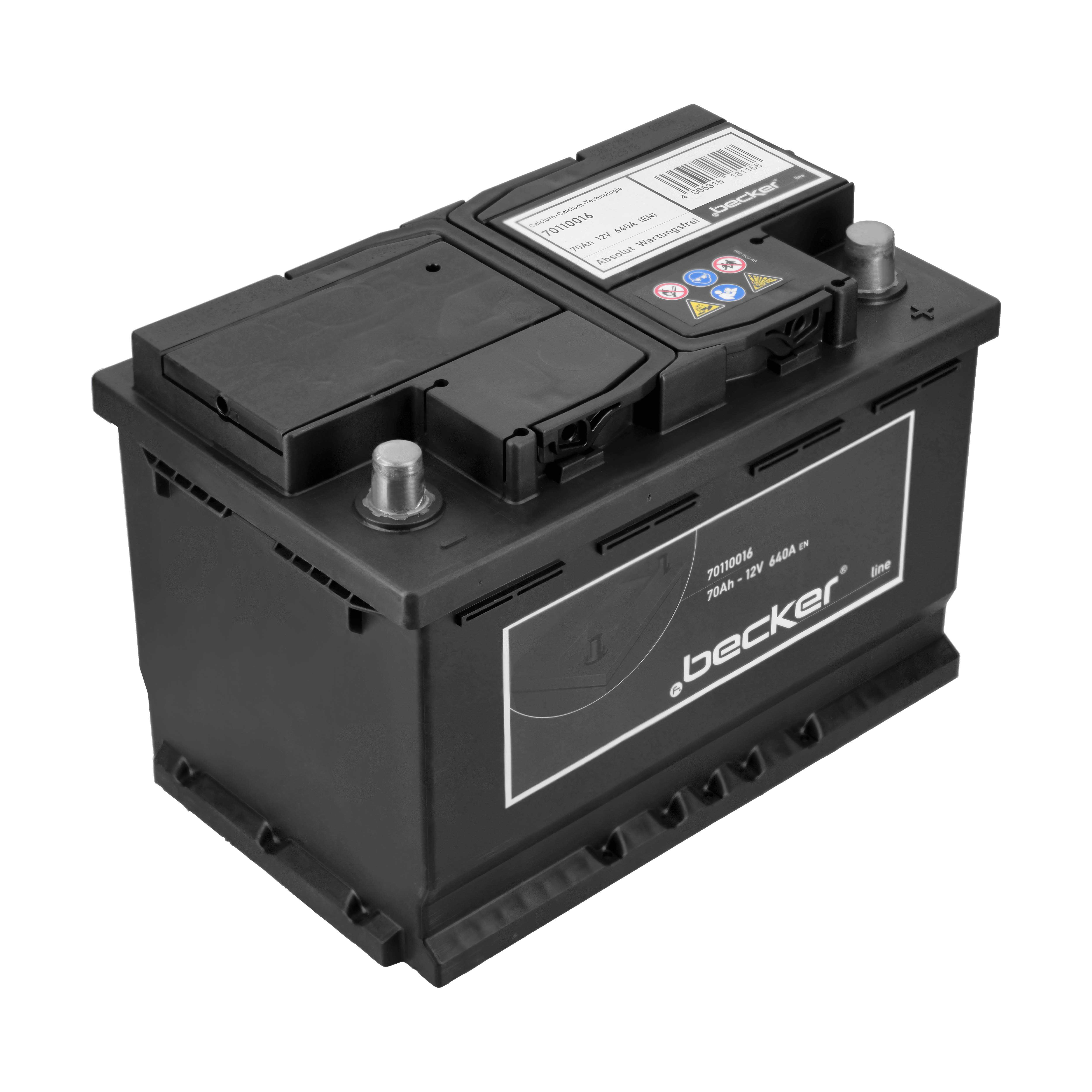 F.BECKER Starterbatterie 70110016 12V 68Ah 640A für Peugeot Volvo Ford Iveco Opel CHEVROLET Fiat MAN VW Chrysler Citroën LAND ROVER MAZDA MERCEDES-BE