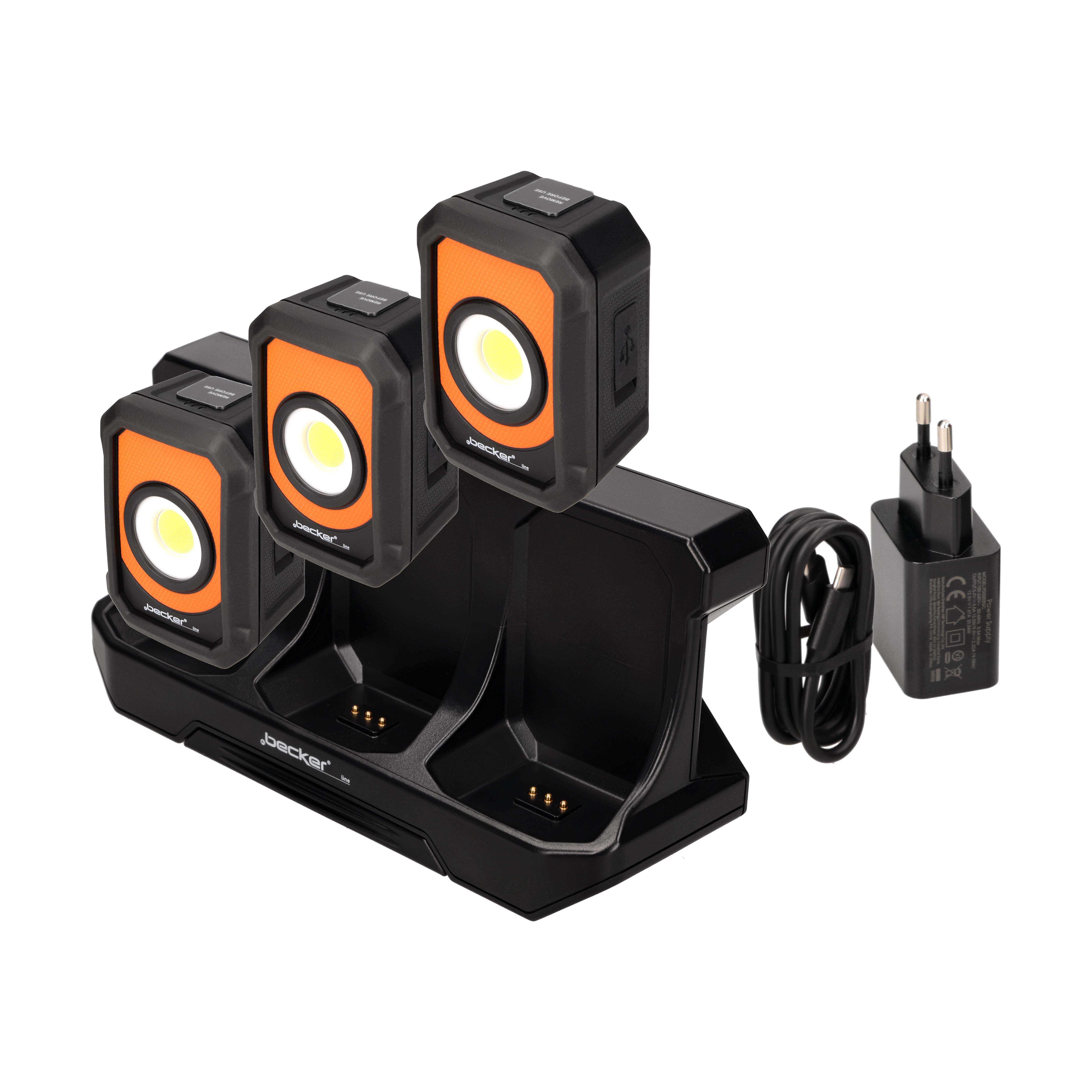 F.BECKER Handleuchte LED Akku Arbeitsleuchte Arbeitstrahler 90510007