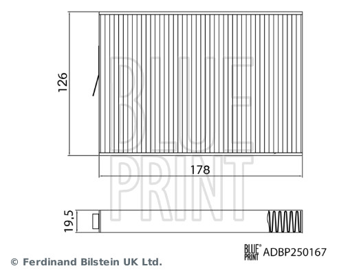 BLUE PRINT Filter, Innenraumluft adbp250167 für WULING (SGMW)