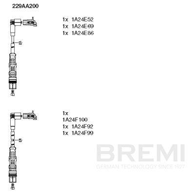 BREMI Zündleitungssatz 229aa200 für VW