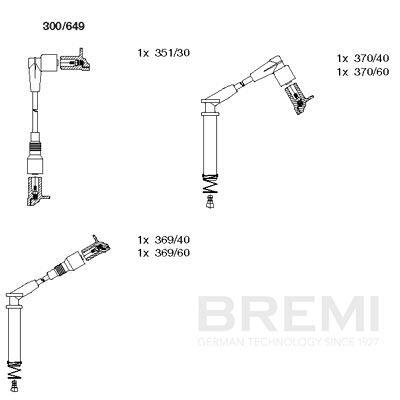 BREMI Zündleitungssatz 300649 für Opel