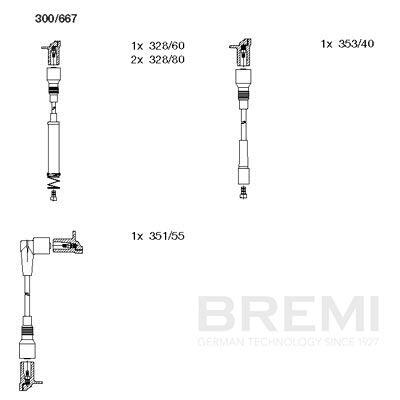 BREMI Zündleitungssatz 300667 für Opel GM