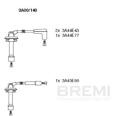 BREMI Zündleitungssatz 3a00140 für Subaru