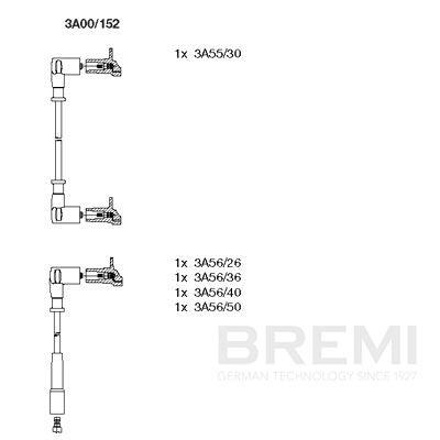 BREMI Zündleitungssatz 3a00152 für Skoda