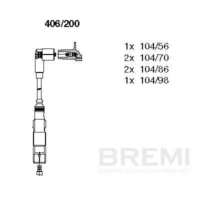 BREMI Zündleitungssatz 406200 für VW
