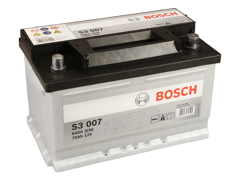 BOSCH Starterbatterie S3 12 V, 70 Ah, 640 A 0092s30070 12V 68Ah 640A für Ford Opel HOLDEN CHEVROLET Volvo Fiat Vaughall BMW Chrysler NISSAN Porsche R